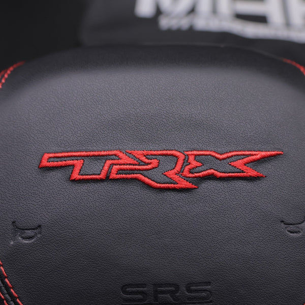 2021+ Dodge RAM Matte Carbon Red Accent “TRX” Leather Steering Wheel