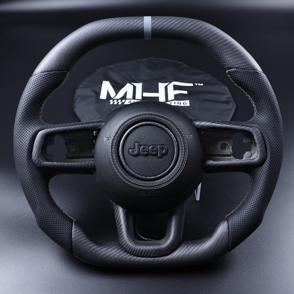 2018+ JT / JL “LT DIESEL” Accent Matte Carbon Jeep Wrangler Steering Wheel