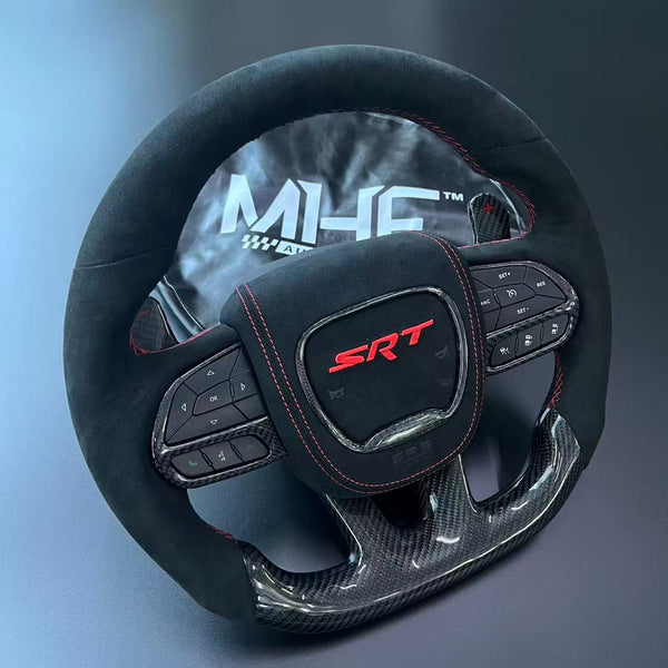 2014+ Jeep Dodge SRT Red Accent Steering Carbon Wheel