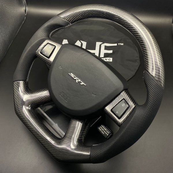 2008-2010 WK1 Jeep Grand Cherokee White Accent Steering Wheel