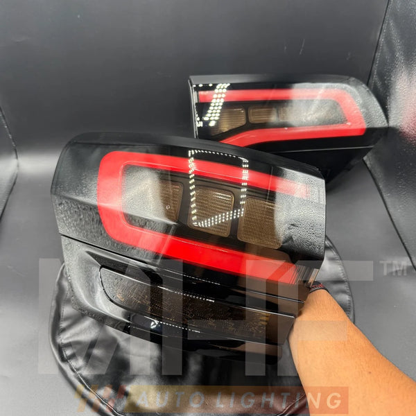 MHF Edition Red Gloss Black Design LED Taillights 2014-2021 Jeep WK2