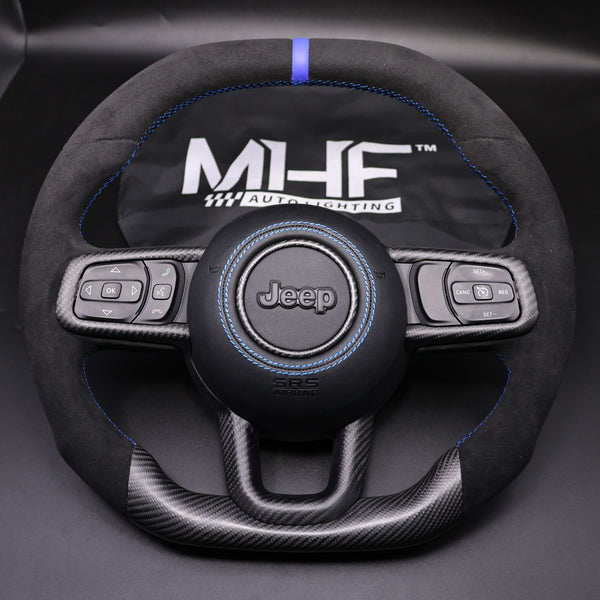2018-2024 JT / JL “Blue Alcantara Accent Wrangler Steering Wheel
