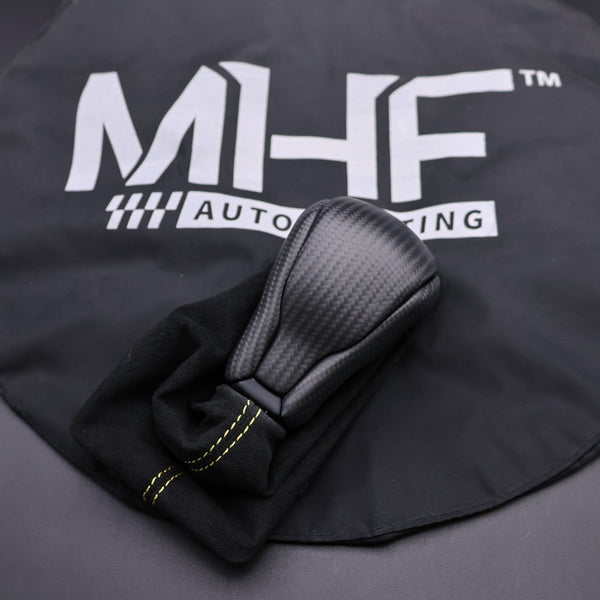 2020-2023 Dodge Ram Full Matte Old Gold Stitching Carbon TRX Shifter