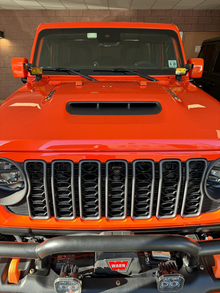 Jeep Wrangler 392 Mojave Hood Bezel Carbon Finish