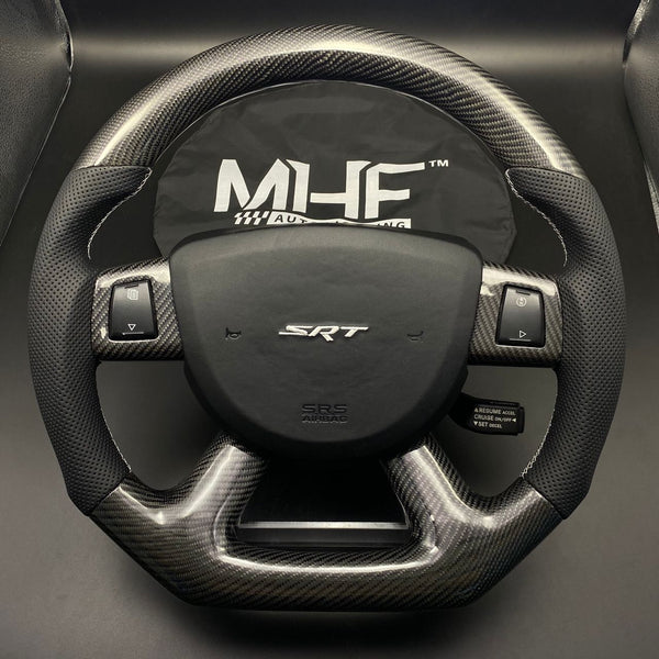 2008-2010 WK1 Jeep Grand Cherokee White Accent Steering Wheel