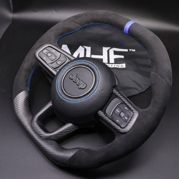 2018-2024 JT / JL “Blue Alcantara Accent Wrangler Steering Wheel