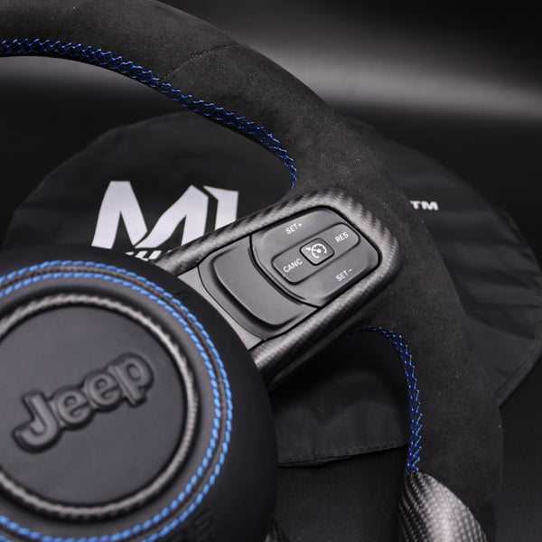 2018-2024 JT / JL “Blue Alcantara Accent Wrangler Steering Wheel