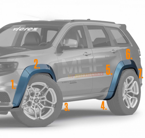 Vicrez Painted Widebody 14 PC Kit OEM Fender Style | Jeep Grand Cherokee SRT TrackHawk 2012-2021