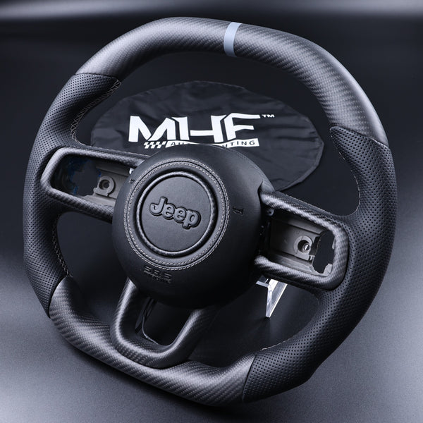 2018+ JT / JL “LT DIESEL” Accent Matte Carbon Jeep Wrangler Steering Wheel