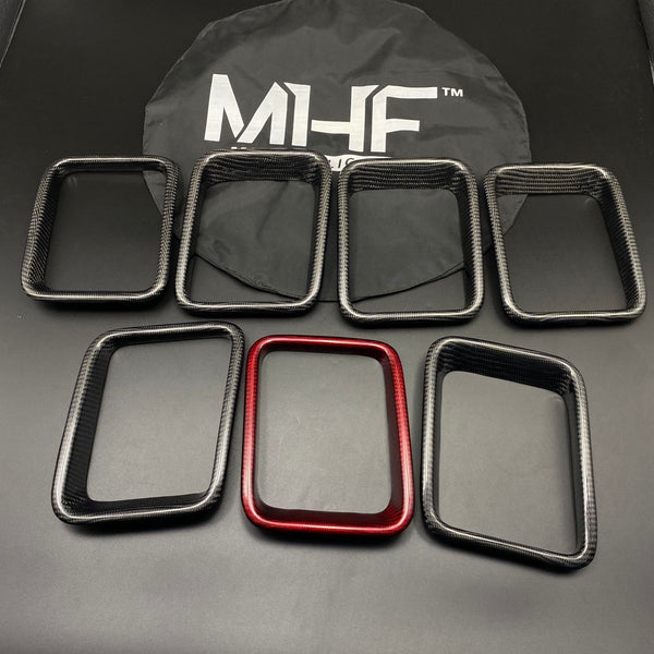 Front Carbon Grill Rings for Grand Cherokee Trackhawk / SRT 2014-2021