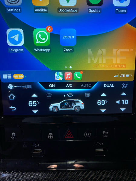 2011-2021 Piano Black 13.6" VERTICAL SCREEN ANDROID 10 NAVIGATION RADIO FOR JEEP GRAND CHEROKEE