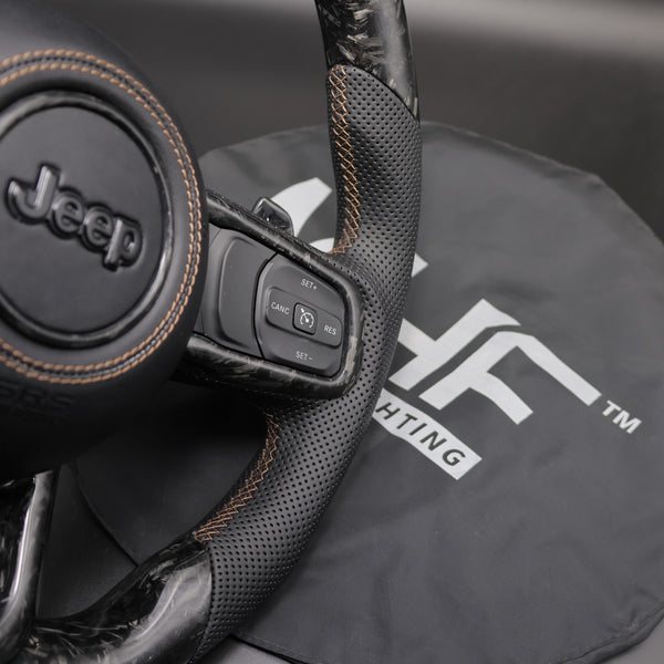 2018+ JT / JL “Bronze Accent Forged Carbon” Jeep Wrangler Steering Wheel