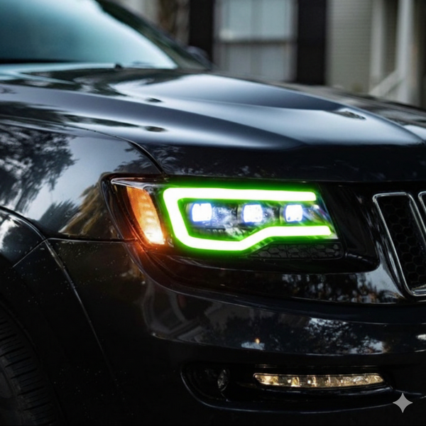 2011-2021 Prebuilt Morimoto XB Flow Series Jeep Grand Cherokee Headlamps