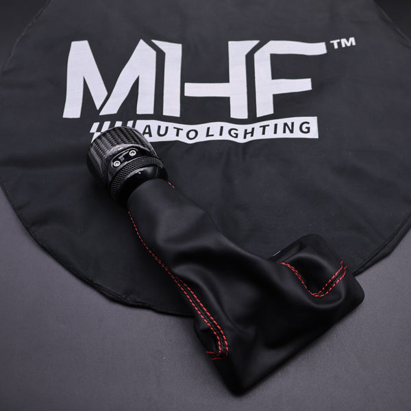 2018-2024 Jeep Wrangler 392 Gloss Black Carbon Red Accent Stitching Custom Shifter