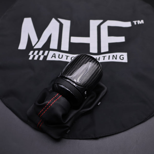 2018-2024 Jeep Wrangler 392 Gloss Black Carbon Red Accent Stitching Custom Shifter