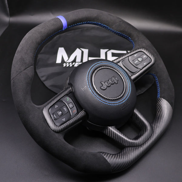 2018-2024 JT / JL “Blue Alcantara Accent Wrangler Steering Wheel