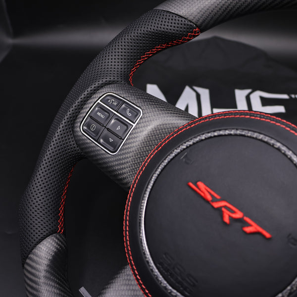 2011-2017 JK Wrangler Red Accent Matte Carbon Steering Wheel