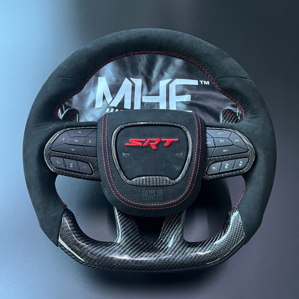 2014+ Jeep Dodge SRT Red Accent Steering Carbon Wheel