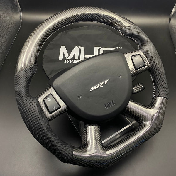 2008-2010 WK1 Jeep Grand Cherokee White Accent Steering Wheel