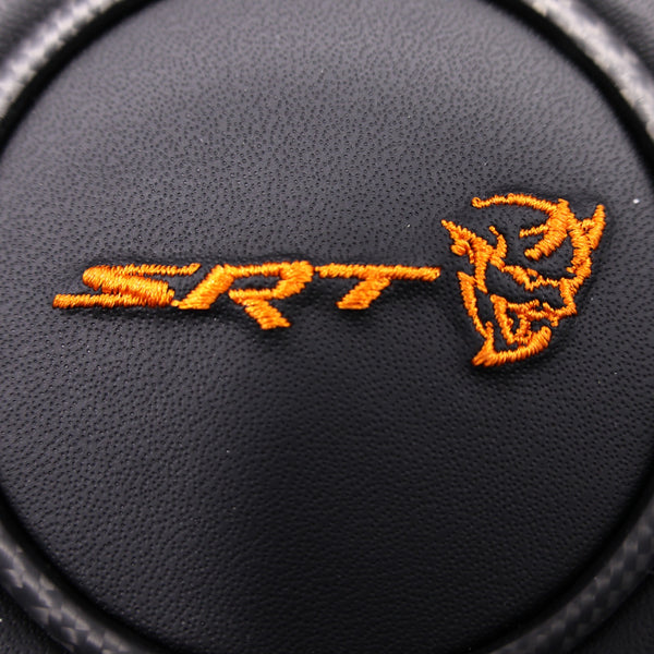 2018-2024 JT / JL “Orange Accent Leather Demon  Wrangler Steering Wheel