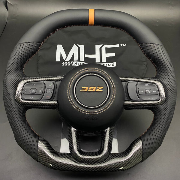 2018+ Jeep 392 Bronze Accent Wrangler Steering Wheel Gloss Carbon