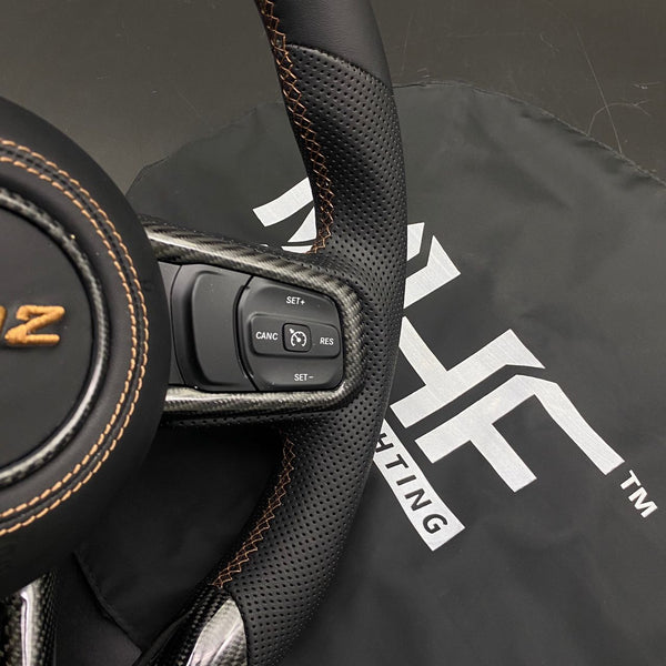 2018+ Jeep 392 Bronze Accent Wrangler Steering Wheel Gloss Carbon