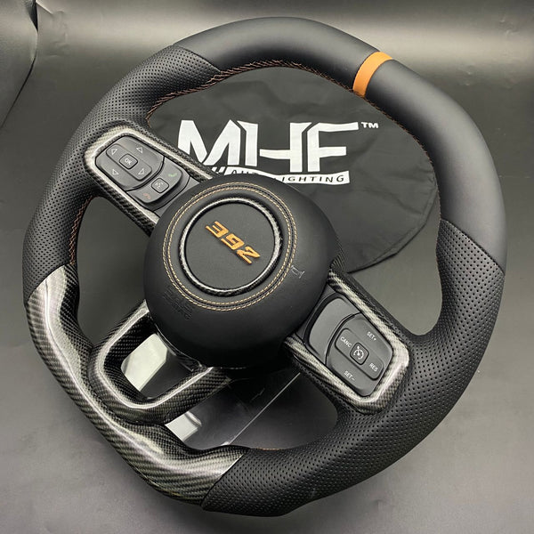 2018+ Jeep 392 Bronze Accent Wrangler Steering Wheel Gloss Carbon