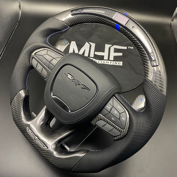 2018-2021 Carbon Blue White “Track Series” TrackHawk Steering Wheel