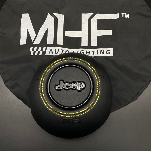 2018-2024 Jeep Wrangler JT / JL Custom Yellow Stitching Airbag Cover