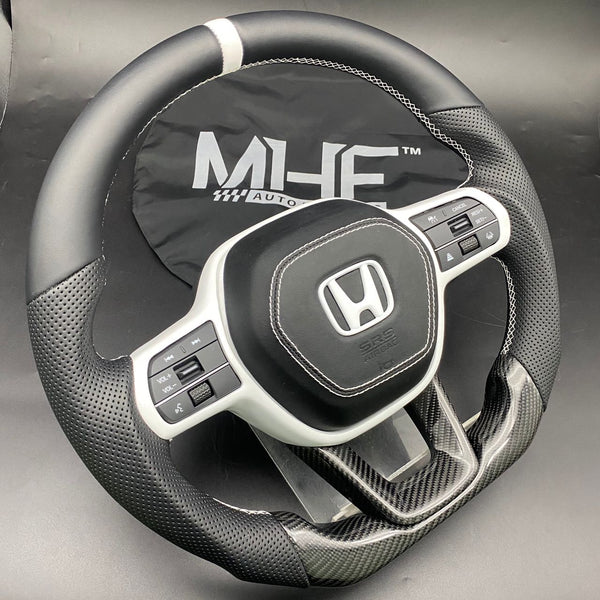 2022-2025 Honda Civic White Accent Carbon Steering Wheel