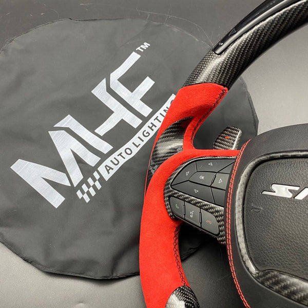 2018-2021 Carbon “Track Series” Red Accent TrackHawk Steering Wheel