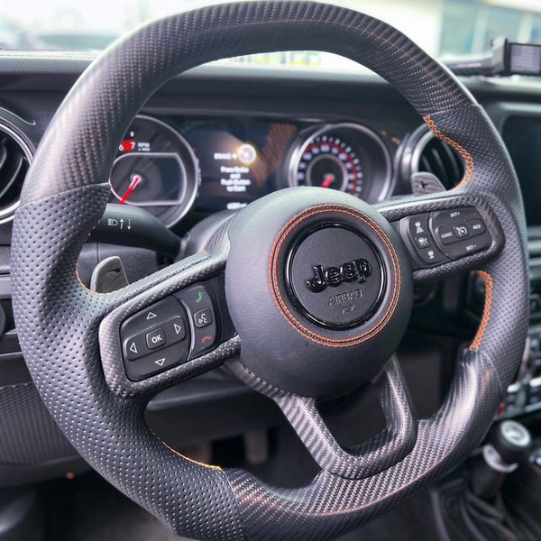 2021-2022 XR 392 Matte Carbon /  Orange” Jeep Wrangler Steering Wheel