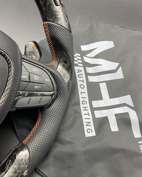 2015 -2021 Forged Carbon “SRT HELLCAT Orange” Steering Wheel