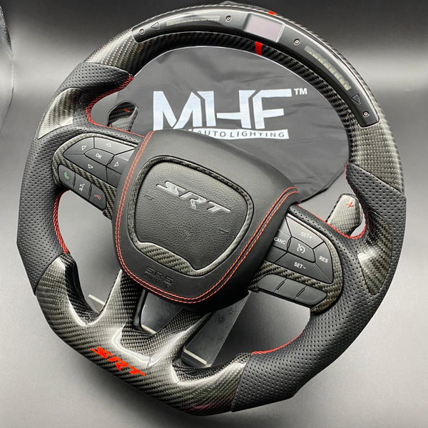 2014- 2021 Carbon Red Accent “SRT” Steering Wheel