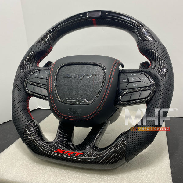 2014- 2021 Carbon Red Accent “SRT” Steering Wheel