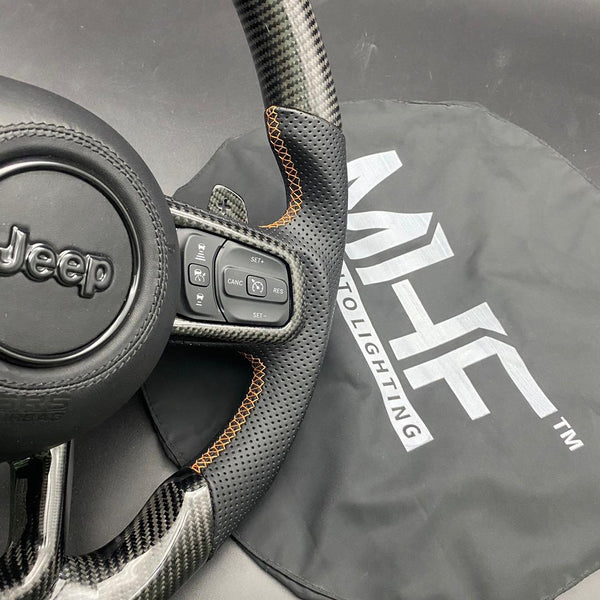 2018-2021 392 Gloss Black Carbon /  Bronze Accent” Jeep Wrangler Steering Wheel