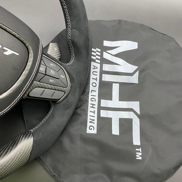 2014-2021 Matte Carbon Alcantara “SRT Demon Style”  Steering Wheel