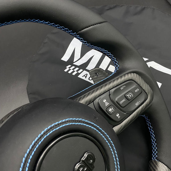 2018+ Matte Carbon / Light Blue” Jeep Wrangler Steering Wheel