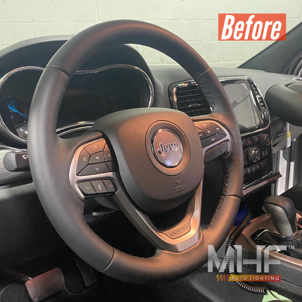 2014-2021 Jeep Grand Cherokee Models Carbon White Theme WK2 Limited X Steering Wheel