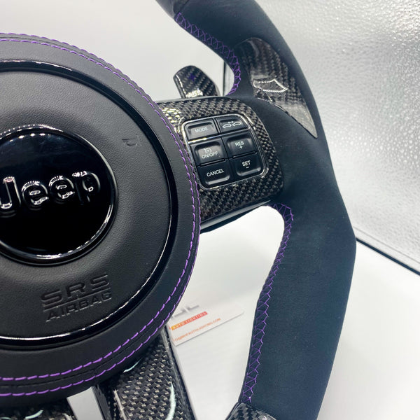 2011-13 Jeep/ Dodge Purple Accent Carbon Steering Wheel