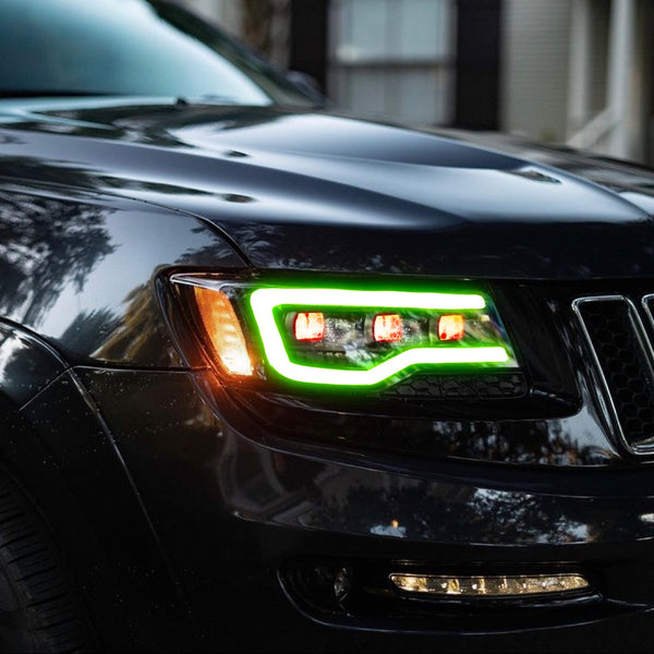 2011-2021 Prebuilt Morimoto XB Flow Series Jeep Grand Cherokee Headlamps