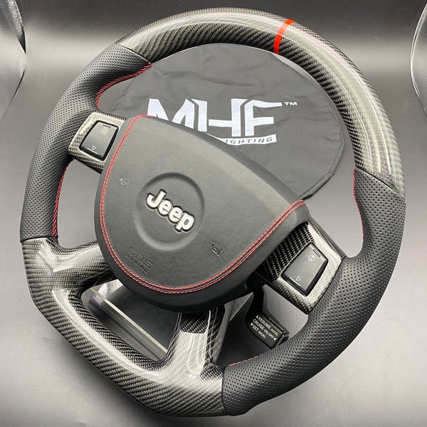 2008-2010 WK1 Jeep Grand Cherokee Red Accent Steering Wheel