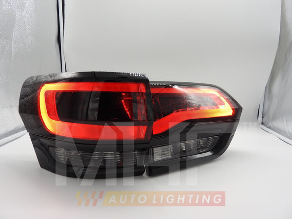 Painted Gloss Black Design LED Taillights 2014-2021 Jeep WK2