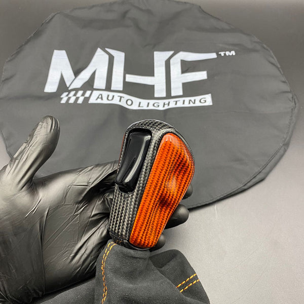 2016-2021 Jeep SRT / TrackHawk Orange Accent Custom Carbon Shifter
