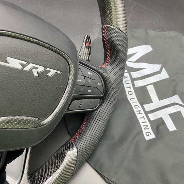 2018-2021 Carbon “Track Series” Dark Rose Accent TrackHawk Steering Wheel