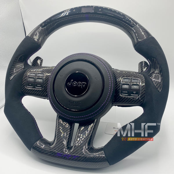 2011-13 Jeep/ Dodge Purple Accent Carbon Steering Wheel