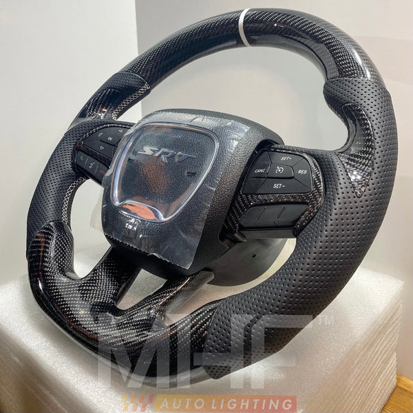 2014-2021 Jeep Grand Cherokee Models Carbon White Theme WK2 Limited X Steering Wheel