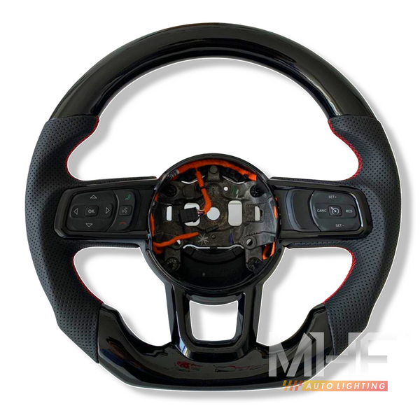 2018-2022 JT / JL “Paino Black / Red” Jeep Wrangler Steering Wheel