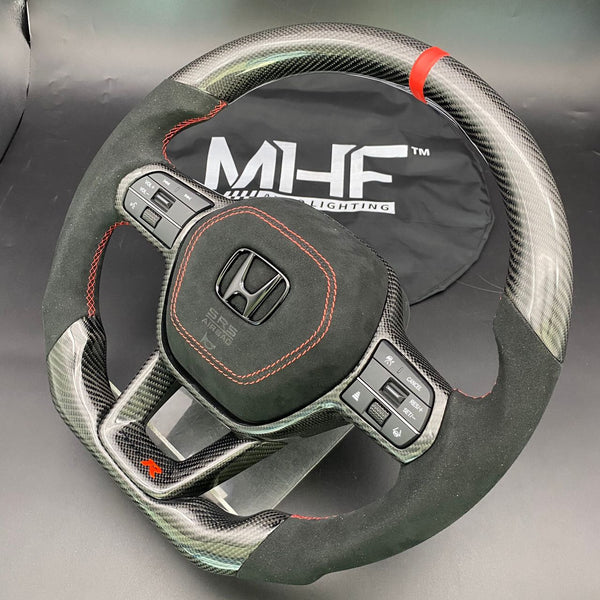 2022-2025 Honda Civic Type R Red Carbon Steering Wheel