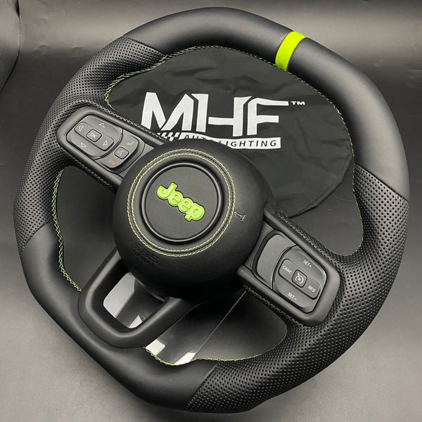 2018+ JT / JL “Mojito Green” Jeep Wrangler Steering Wheel